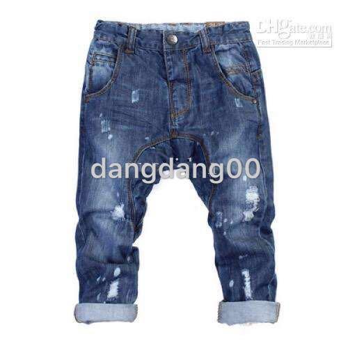 New classic ripped jeans casual fashion jeans children's ripped jeans