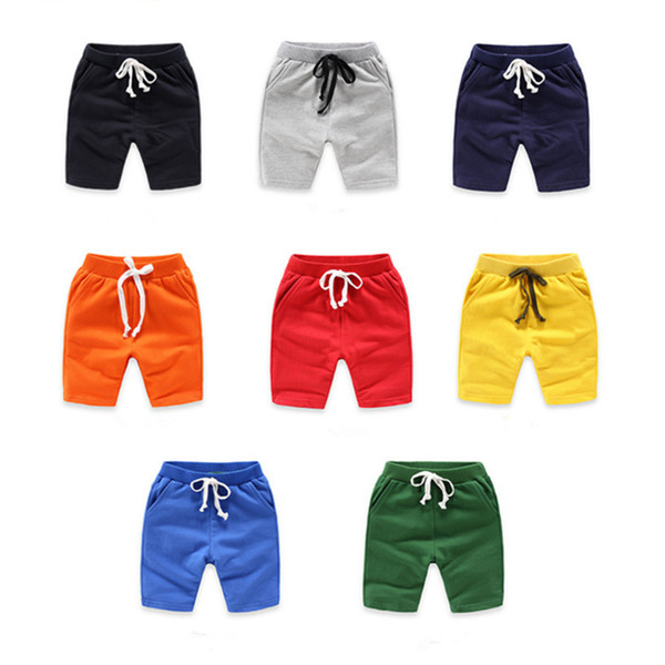 Hot New 2018 Boys Summer Pants Children Casual Shorts Baby Boys Trousers Solid Color 1-10 Years Kids Cotton Clothing