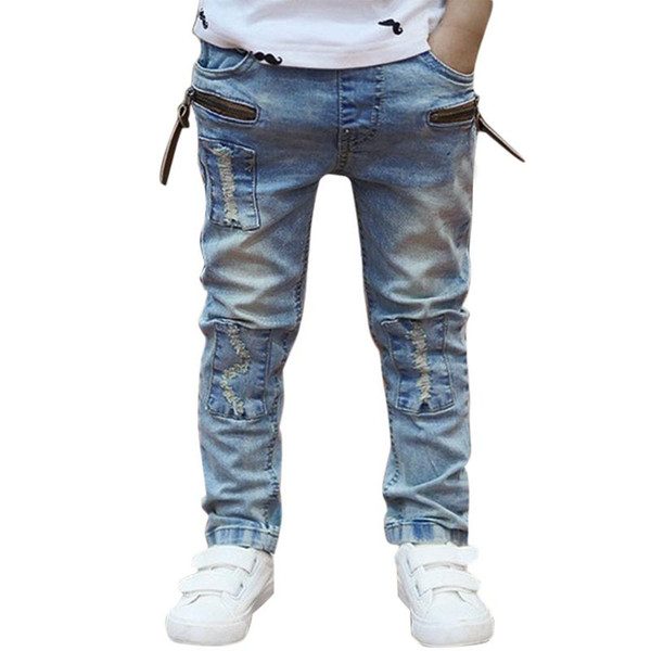 Boys Jeans Kids Trousers Denim Jeans Cowboy Designers Jeans Fashion Light Color For Boy Casual Long Pants