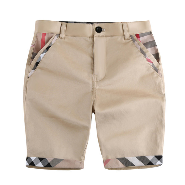 Designer baby boys shorts england style Summer kids plaid casual half pants fashion plaid double pocket Hot Pants children clothes C5394