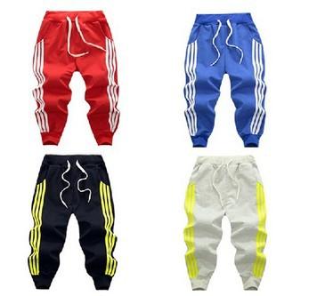 2019 Spring three bar brace stripe children sports pants boy girl pants 4 color Casual sport trousers For Birthday Gifts C22