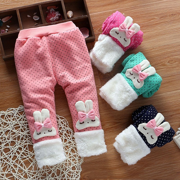 good quality toddler baby pants newborn girls winter warm thick plus velvet leggings trousers infant clothes girl cartoon sport pant