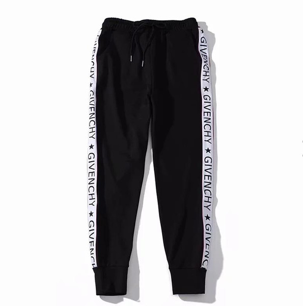 high quality hot 2018 new Luxury men and women Letter webbing pants Coat Autumn Jogger Pants Brand Designer Sports trousers M-2XL