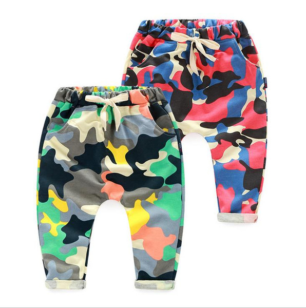 Spring Autumn Boys Baby Camouflage Pants Kids Cotton Pants Children Harem Bloomers PP Pants Child Trousers