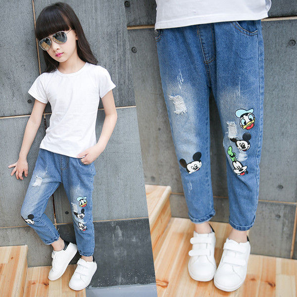 Children's Clothing Girls Jeans Baby Spring And Autumn Loose Long Pants Female Children Summer Thin Section Casual Pants Tide