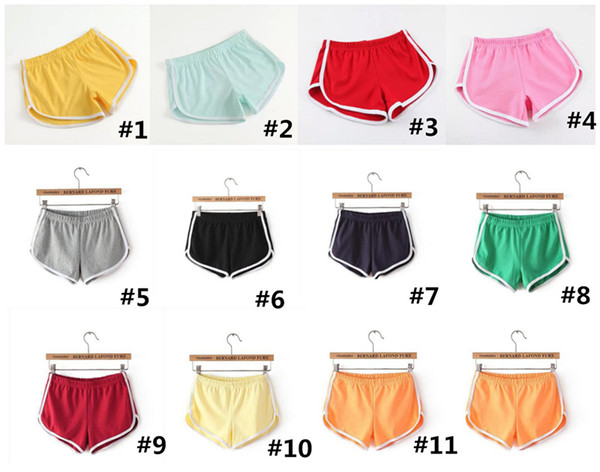 Summer Women Casual Shorts Womens Sports Yoga Cotton Shorts girl 11 colors Leisure Jogging Drawstring Shorts LC709