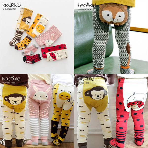 Baby Girls Leggings Pants Cute Cartoon Animals PP Pants With Short Socks 2pcs Sets Cotton Tights Trousers For Fall Kids Clothing Factory 407