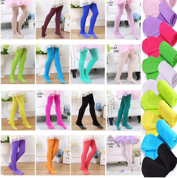 New Girls Velvet leggings Pantyhose Dance Stockings Children Ballet Tights baby Velvet Candy Color Leggings Children Stocking GC07