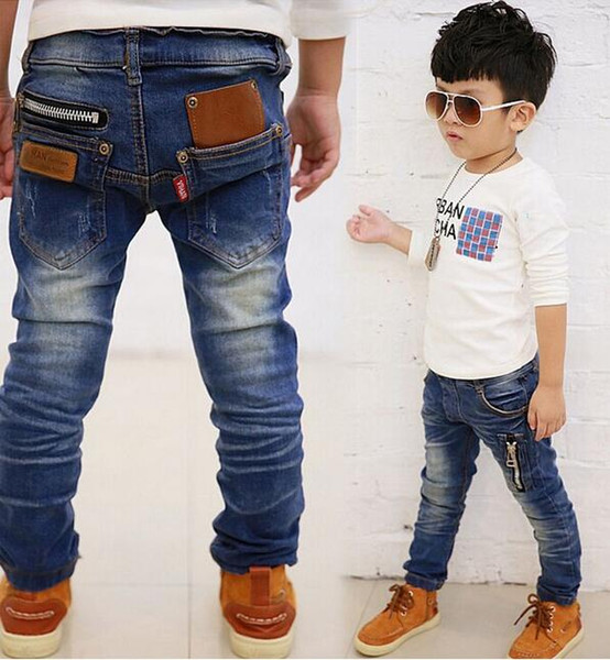 Hot 2018 spring autumn children's clothing boys baby jeans children trousers pants wholesale retail 4-12 years old free shipping