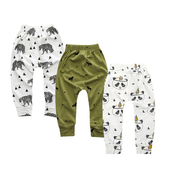 3 Pcs / Lot Leggings Atutmn Cartoon Baby Leggings Children Trousers Harem Pants Baby Boy Trousers Baby Clothes Newborn DKZ210