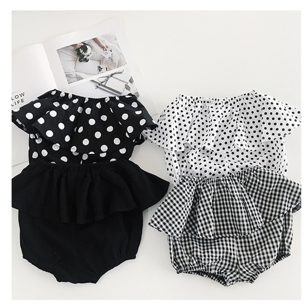 Baby Girls PP Shorts Fashion Plaid Flower Polka Dots Printed Ruffle Children Hot Pants Korean Summer Kids Shorts wt1765