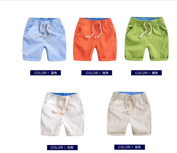 Boy's cotton and linen haroun pants, shorts hot pants 2016 children summer han edition of the new children's clothing baby pants