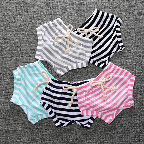 Infant Kids Baby Boy Girl Hot Pants Cotton Striped PP Children Shorts Bottoms Kids Casual pants