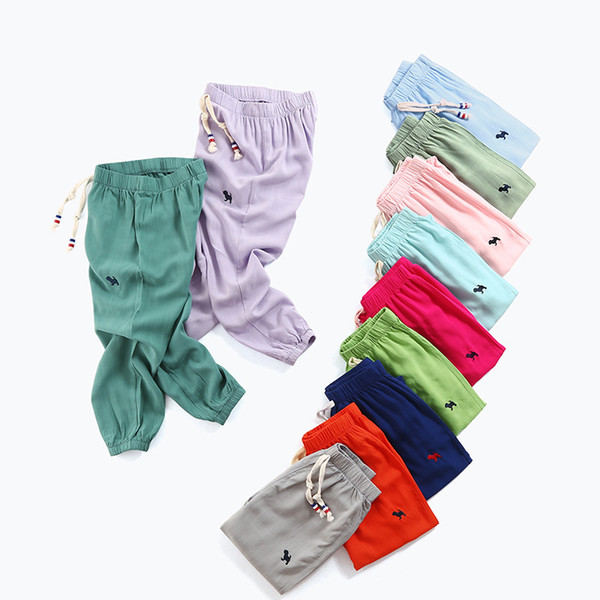 Boys and girls cotton children's mosquito trousers Summer light and soft sun trousers children's clothing boy's trousers