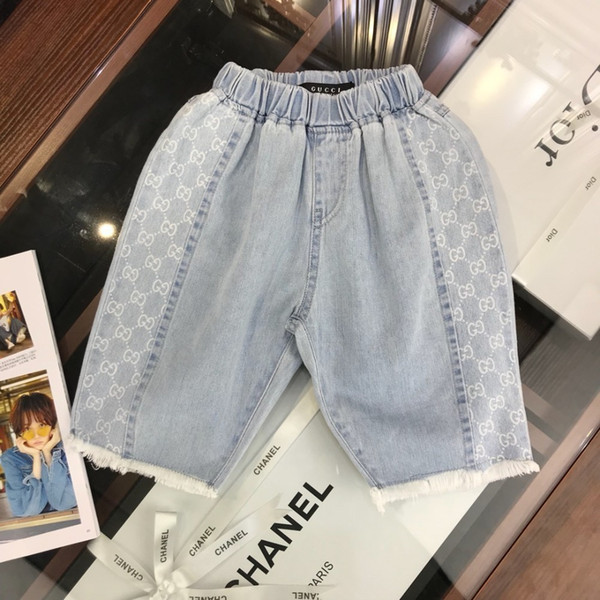 Children's wear Unisex Suit Young child Bottoms baby shorts Summer dress 2019 new products soft Comfortable White pattern edge or