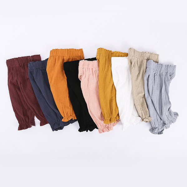 Kids Baby Boy Girl Harem Pants Cotton Linen Baggy Trouser PP Leggings Sweatpants Sleepping Pants Baby Clothing Trousers