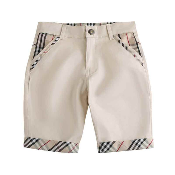 2019 new summer cotton boy casual shorts very popular plaid print children five pants brand boy shorts