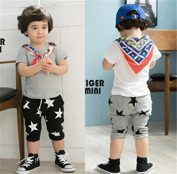 5pcs 2015 new arrive Summer Baby Children Shorts Boys Star Printed Shorts Harem Pants Kids Clothing 2 style best price D007