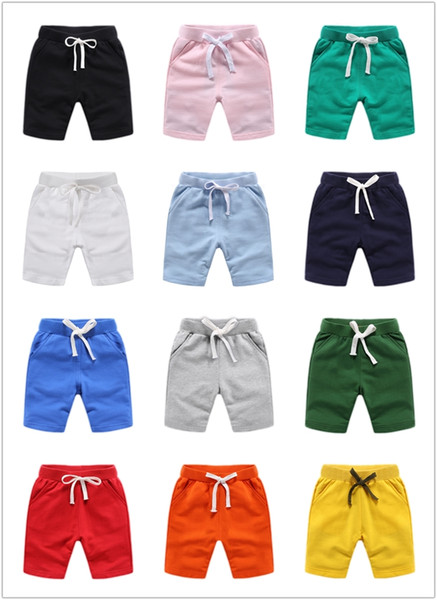 12 Colors summer children's shorts baby boys solid elastic waist short pants kids shorts for 18M-9Y