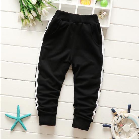 New Children's Wear Cotton Pants Rubber Band Mid Waist Loose Solid Color Sweatpants Size 80-170cm