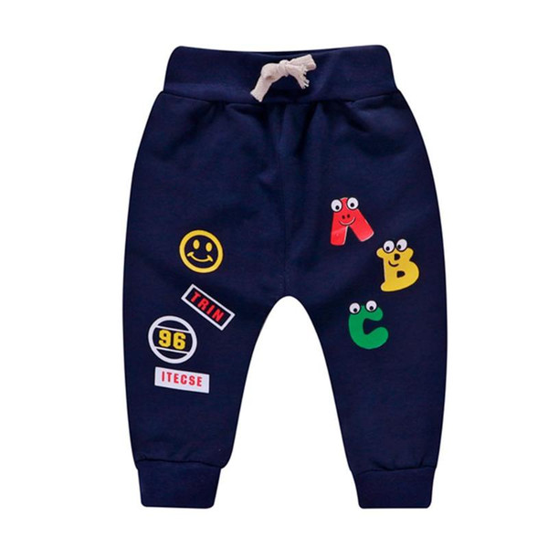 Cartoon Print Boys Infants PP Pants Elastic Waist Casual Cotton Harem Pants Loose Trousers Sweatpants For spring autumn