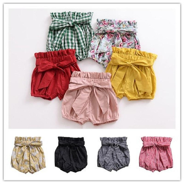 2019 Brand New Toddler Baby Girls Boys Summer Casual Sho
10000
rts Elastic High Waist Solid Plaid Floral Print PP Pants Outfit 1-6Y