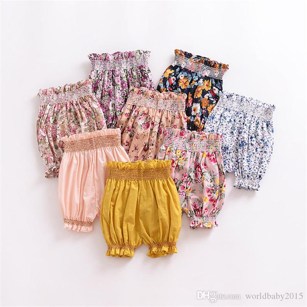 2019 Brand New baby girls bread pants children's floral lanterns shorts for girls infants big PP pants NewBorn fashion