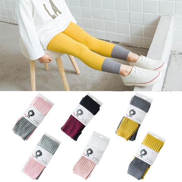 2018 Fashion Girls Knitting Leggings Autumn Winter Outfit Girls Pants Children Clothing Kids Female Leggings Warm Wear