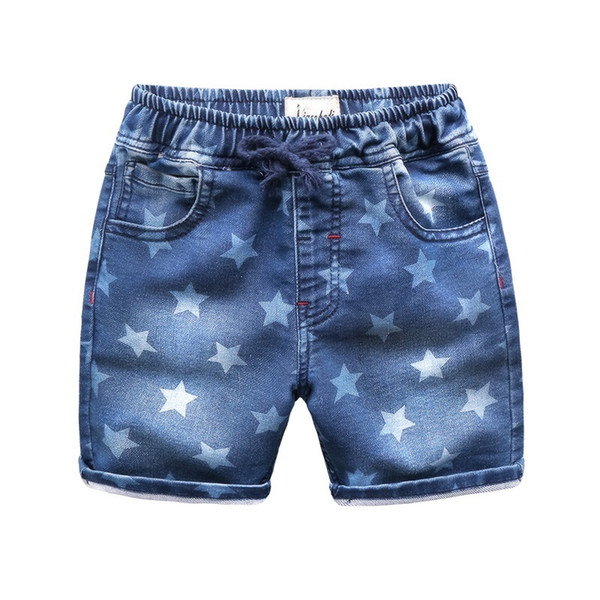 2019 OLEKID Summer Boys Denim Shorts Brand 100% Cotton Star Prints Shorts Boys For 2-7 Years Children's Shorts Kids Clothing