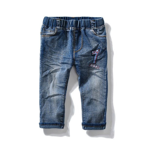 Baby Boys pants Straight Fit jeans cool Boys Jeans for Spring Fall Children's Denim Trousers Kids Designed Pants 1 2 3 4 5 Yrs
