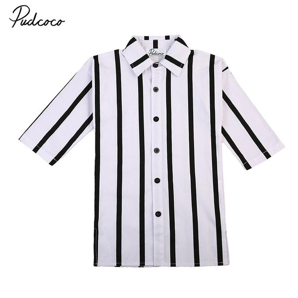 2017 New Fashion Children Girls Striped Skirts Long Sleeve Turn Down Collar Long Skirt Blouses Mini Dresses Outfits Clothes