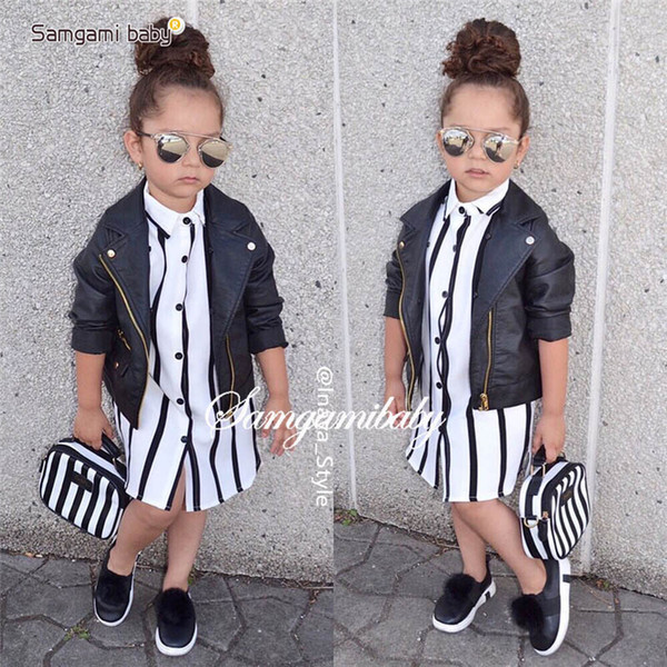Ins stripe Girls Shirts long Kids Shirts Fashion Girls Long Sleeve T Shirts Children Shirt kids designer clothes kids clothes A4471