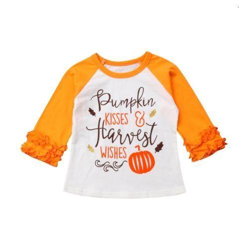 Toddler Kids Baby Girl Clothes Cotton Long Sleeve Ruffles Princess Tops Blouses