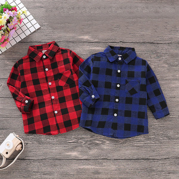 Kids Long Sleeve Shirts Baby Boy Lapel Tops Kids Designer Leisure Outfits Clothes Toddler Baby Boy Autumn Warm Coat 06