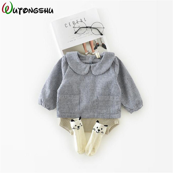 Toddler Baby Blouse Baby Girl Clothes Autumn Long Sleeve Girl Shirts O-Neck Casual Shirts For Girls Kids Cotton Outwear Tops