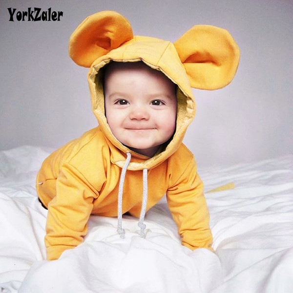 Toddler Children Clothing Kids Shirt Toddler Boy Sweatshirt Bear Ears Hooded Shirt For Girls Kids Spring Autumn Blouses Sweater SH190912