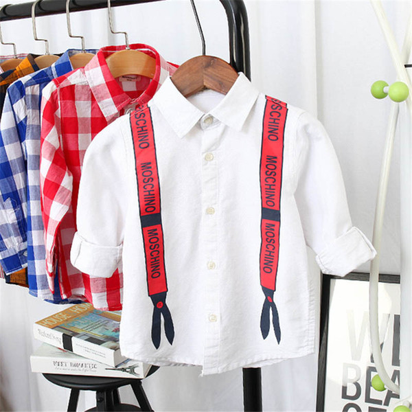 2019 new kids designer clothes boys Shirts Fashion cotton Toddler Boy Clothes little boys clothes Kids Shirts Toddler Shirt Boy Tops A3106