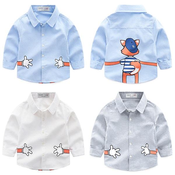 Special Offer--Korean Boutique Childrens Abstract Cartoon Palm Boy Shirt Childrens Shirt Wholesale