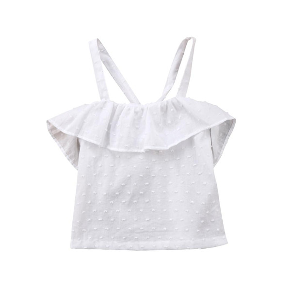 Summer Baby Girl Tops Clothes 2018 Strappy Infant Newborn Baby Girls Sleeveless Shirts Tops Summer Blouse Clothing