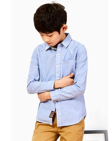 Fashion style Children's wear children's short long sleeve woven fabric and printed shirt and good finish hem of clothing summer W17JS201