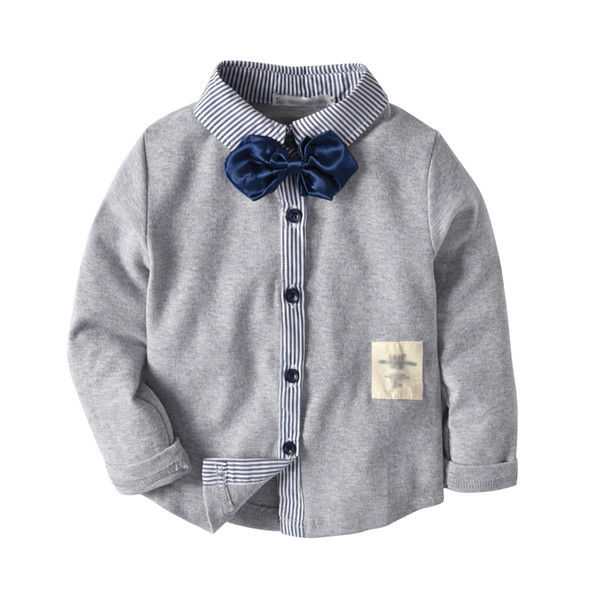 New foreign trade boutique children's wear boy's cotton long sleeve shirt baby's shirt children's cardigan