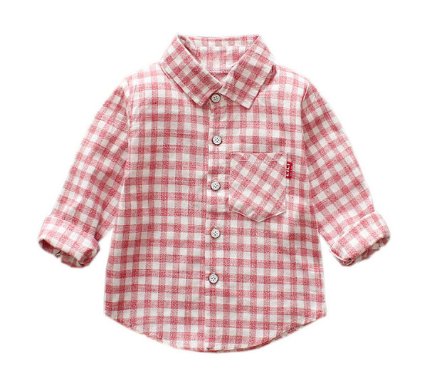 2018 Wholesale Long-sleeved Shirt For Kid Boy Girl Blouses