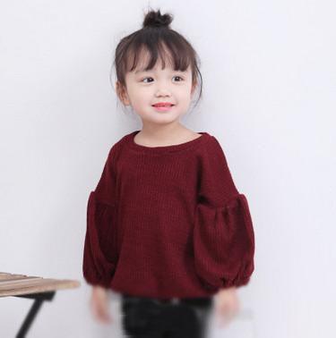 Baby girls princess tops fashion kids puff sleeve pullover 2017 autumn new toddler children T-shirt Ins style kids blouses