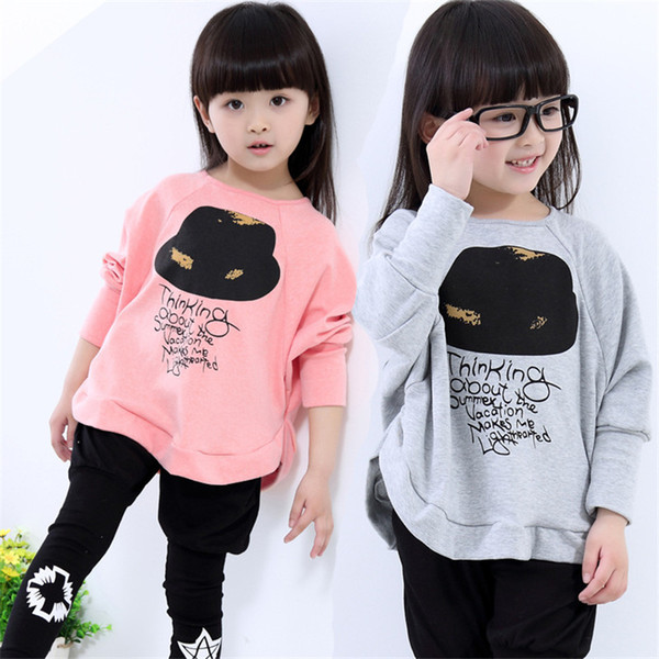 2018 New Arrival Kids Clothings Children Tops & Tees Girl T-Shirts Top Quality Cute Clothings Baby Printed Flower Fashion Hot Selling