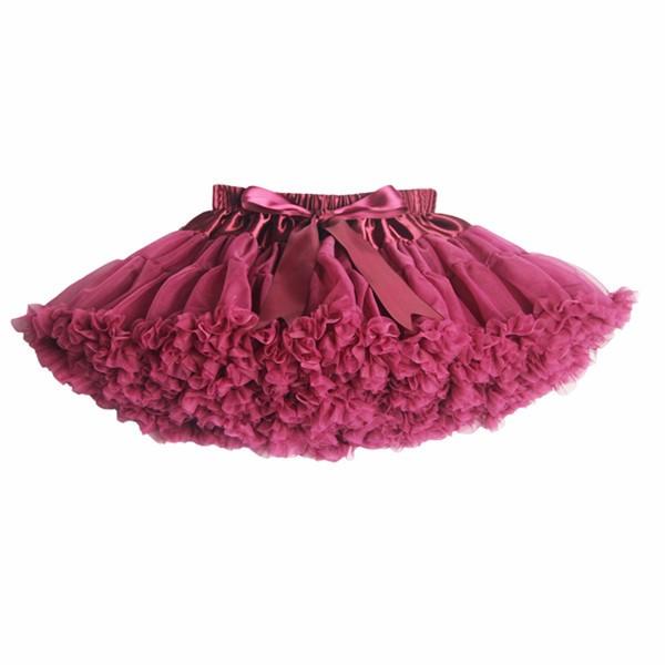 New 2017 Hot 21 Colors Vintage dusty pink/Silver gray/Wine/Navyblue Baby Girl Fluffy Pettiskirt Girls Tutu Skirt Kids Petticoat