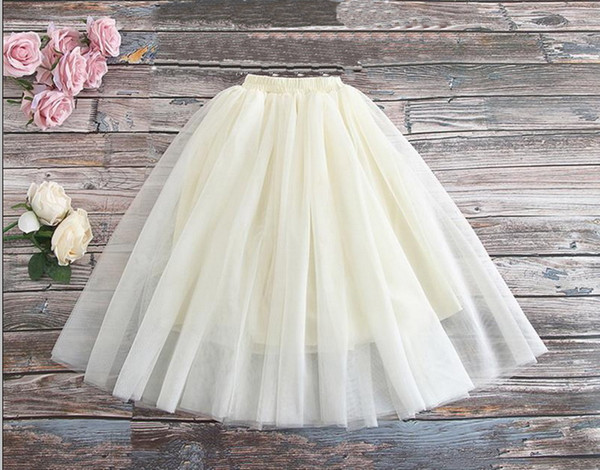 Baby Girl Long Skirt Solid Color Ankle Length Beach Skirt Soft Gauze Dress Baby Clothes 1-10 Years E17129