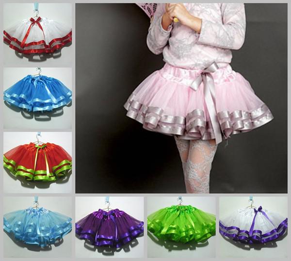 new girls christmas tutu skirt 3 layers baby girls princess skirts splicing process tutu pettiskirt skirt Choose Color & Size Freely 5pc/lot