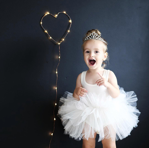 Pretty Children Ballet Dancing Tulle Tutu Dress Fluffy Yarn Performance Examination Sleeveless Vest Pettiskirt Dresses Fancy Costume