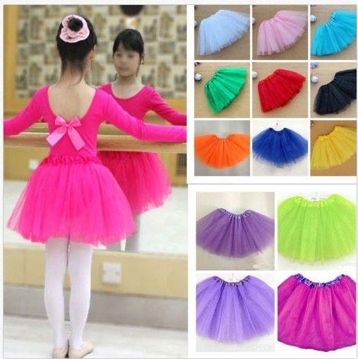 Tutu Ballet Up Princess Tutus Dance skirts Costume Party Girls Toddler Kids SKIRTS 17COLORS