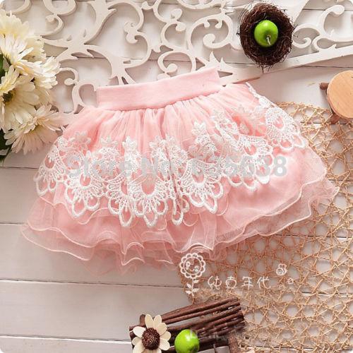 Baby Girls Ball Gown Skirt Fashion Summer Toddler Girls Lace Layered Skirt Kid Tutu Tulle Mini Skirt For Girl Baby Girl Clothing